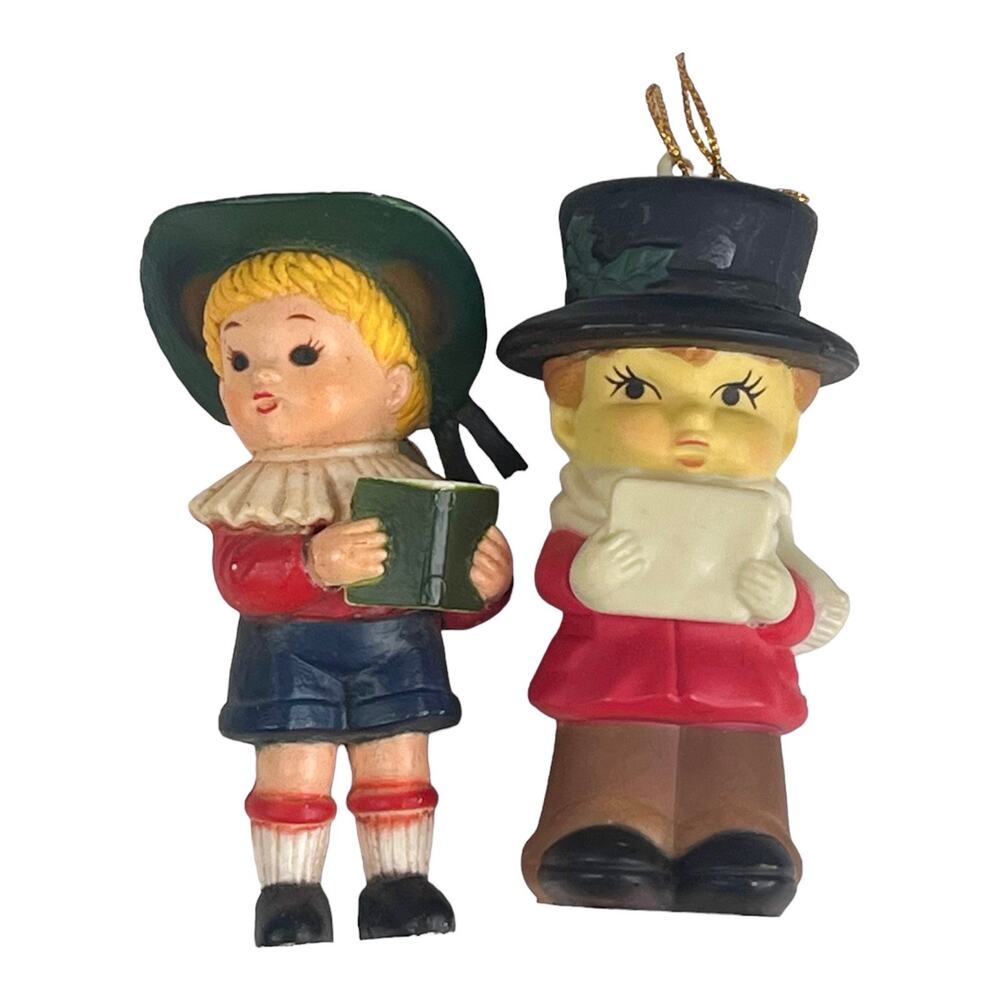 Bradford Novelty Alpine Singer & Choir Boy 3" Plastic Christmas Ornaments 80s - Picture 4 of 6